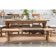 Tewkesbury Smoked Oak 200cm Dining Bench