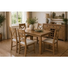 Tewkesbury Smoked Oak 150-200cm Extending Dining Table