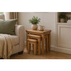 Tewkesbury Smoked Oak Nest of Tables