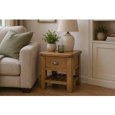 Tewkesbury Smoked Oak Lamp Table