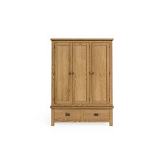 Salisbury Lite Oak Triple Wardrobe