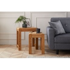 Bergen Solid Oak Nest of Tables