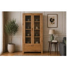 Bergen Oak Display Cabinet