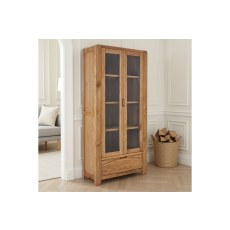 Bergen Solid Oak Display Cabinet