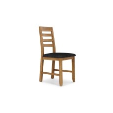 Bergen Solid Oak Dining Chair with Victoria Steel Seat