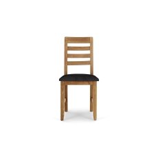 Bergen Solid Oak Dining Chair with Victoria Steel Seat