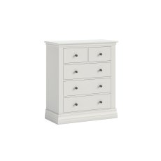 Bordeaux Painted Cotton 2 Over 3 Chest Of Drawers