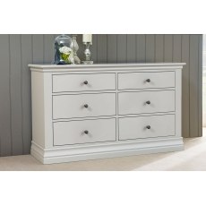 Bordeaux Painted Cotton 6 Drawer Chest Of Drawers