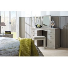 Bordeaux Painted Cotton Double Pedestral Dressing Table