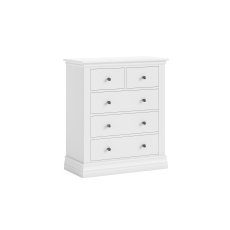 Bordeaux Painted White 2 Over 3 Chest Of Drawers