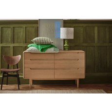 G Plan Winchester Retro Oak 6 Drawer Wide Chest Of Drawers