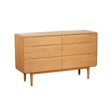 G Plan Winchester Retro Oak 6 Drawer Wide Chest Of Drawers