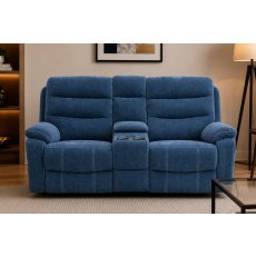 Halo Tech Fabric 2 Seater Power Head Tilt Recliner Sofa with Console Halo Tech Fabric 2 Seater Power Head Tilt Recliner Sofa with Console