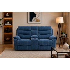 Halo Tech Fabric 2 Seater Power Head Tilt Recliner Sofa with Console Halo Tech Fabric 2 Seater Power Head Tilt Recliner Sofa with Console