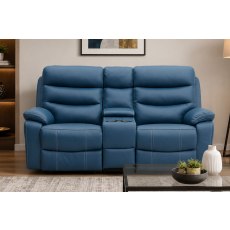 Halo Tech Leather 2 Seater Power Head Tilt Recliner Sofa with Console Halo Tech Leather 2 Seater Power Head Tilt Recliner Sofa with Console