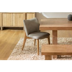 Spencer PU Leather Dining Chair in Misty Grey