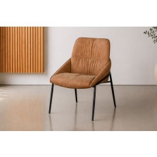 Jackson PU Leather Dining Chair in Tan