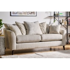 Milly Fabric 3 Seater Sofa - Pillow Back