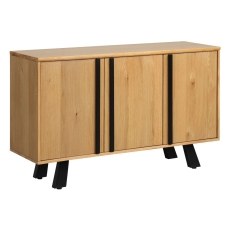 Heron Industrial Oak 3 Door Sideboard