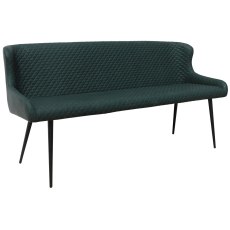 Heron Industrial Bench in Bottle Green PU