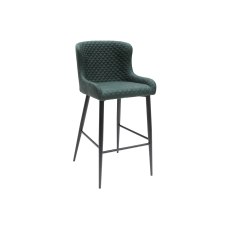 Heron Industrial Bar Stool in Bottle Green PU