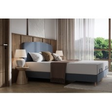 TEMPUR Form Spring Adjustable Bed with Geomatric Box Headboard TEMPUR Form Spring Adjustable Bed with Geomatric Box Headboard