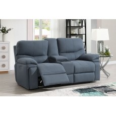 Quantum Cinematic 2 Seater Power Recliner Sofa with Headrest and iTable Console