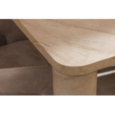 Ida Travertine Stone 200cm Dining Table Set with 6 Grace Chairs