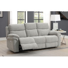 Harrow 3 Seater Sofa Electric Recliner in Light Grey Harrow 3 Seater Sofa Electric Recliner in Light Grey