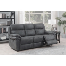 Richmond Fabric 3 Seater Recliner Sofa in Charcoal Grey