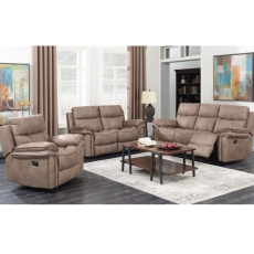 Richmond Fabric 2 Seater Recliner Sofa in Sahara
