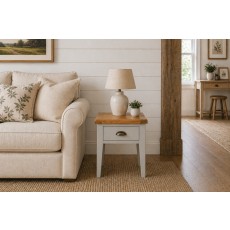 Cotswold Grey Painted Oak Lamp Table