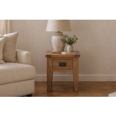 Cotswold Rustic Oak Lamp Table