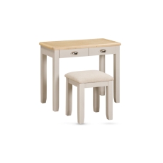 Windermere Painted Oyster Grey Oak Dressing Table & Stool Windermere Painted Oyster Grey Oak Dressing Table & Stool