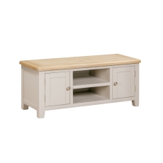 Windermere Painted Oyster Grey Oak Large TV Unit