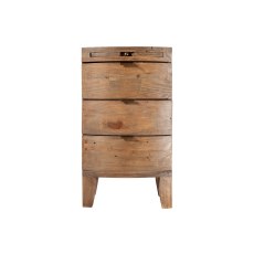 Bermuda Reclaimed Wood 3 Drawer Bedside Table