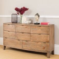 Barbados Reclaimed Wood 8 Drawer Wide Chest of Drawers