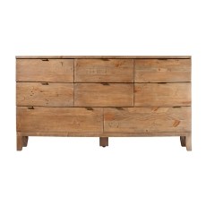 Bermuda Reclaimed Wood 8 Drawer Wide Chest of Drawers
