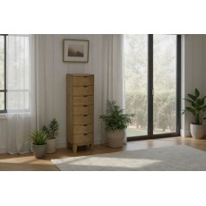 Bermuda Reclaimed Wood 7 Drawer Tall Chest of Drawers