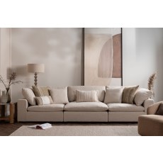 Zen Modular Natural Chenille 3 Seater Sofa Zen Modular Natural Chenille 3 Seater Sofa