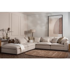 Zen Modular Natural Chenille 5 Seater Corner Sofa Zen Modular Natural Chenille 5 Seater Corner Sofa