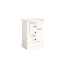 Burgundy Painted Coconut Milk 3 Drawer Bedside Table Burgundy Painted Coconut Milk 3 Drawer Bedside Table