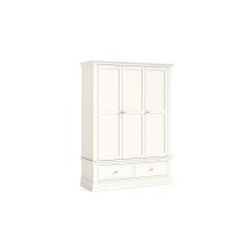 Burgundy Painted Coconut Milk Triple Wardrobe