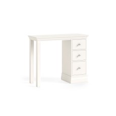 Burgundy Painted Coconut Milk Single Pedestal Dressing Table