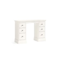 Burgundy Painted Coconut Milk Double Pedestal Dressing Table Burgundy Painted Coconut Milk Double Pedestal Dressing Table