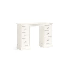 Burgundy Painted Coconut Milk Double Pedestal Dressing Table Burgundy Painted Coconut Milk Double Pedestal Dressing Table