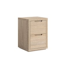 Portobello Oak 2 Drawer Bedside Table