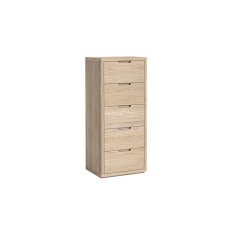 Portobello Oak 5 Drawer Tallboy Chest of Drawers