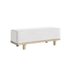 Portobello Oak Upholstered Bench without Lid