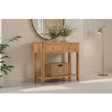 Bath Oak Console Table